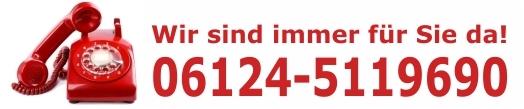 Wir sind immer für Sie da: 06124 511 969 0